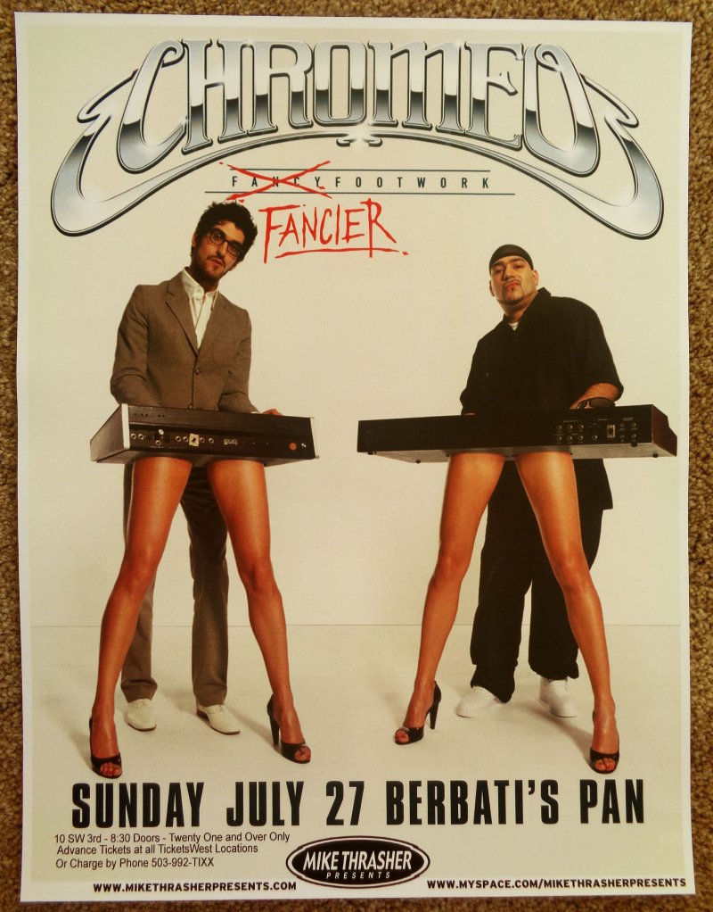 Image 0 of CHROMEO 2008 Gig POSTER Portland Oregon Concert 