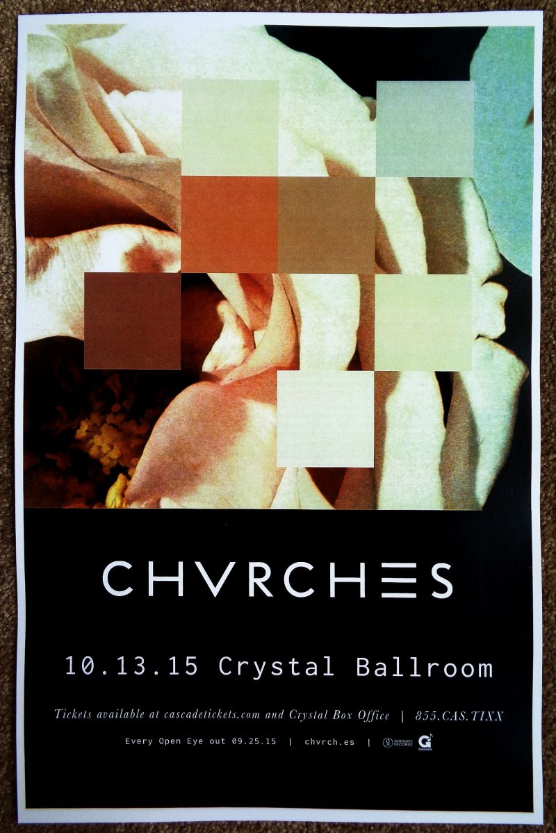 Image 0 of CHVRCHES 2015 Gig POSTER Portland Oregon Concert