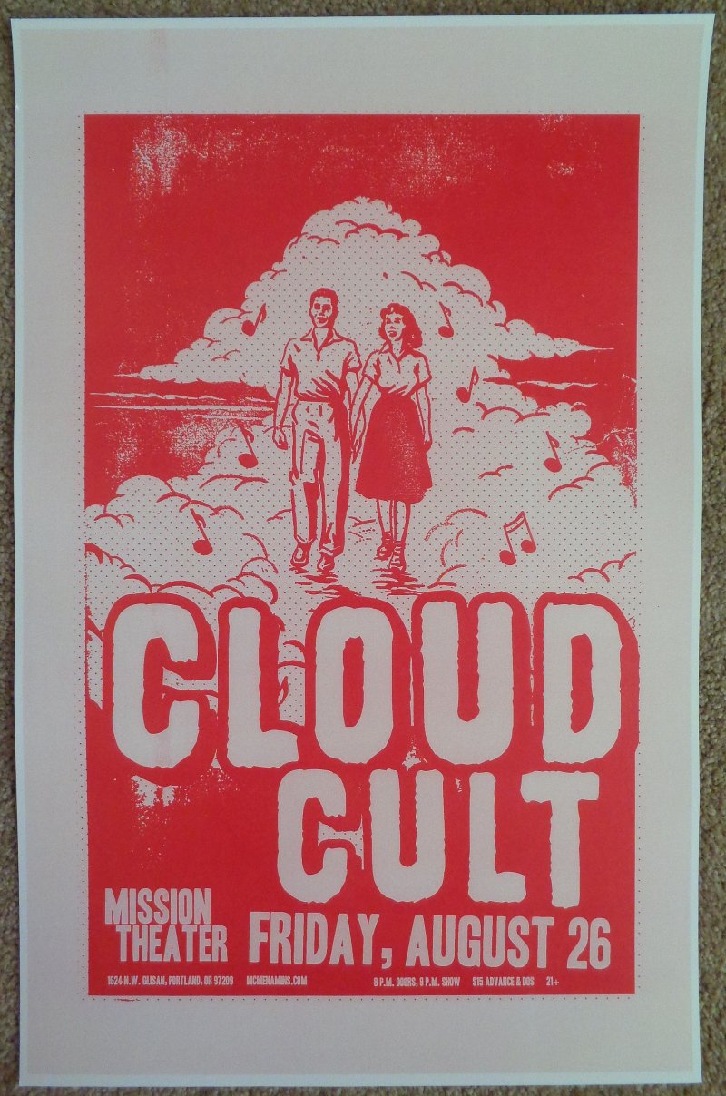 Image 0 of CLOUD CULT 2011 Gig POSTER Portland Oregon Concert