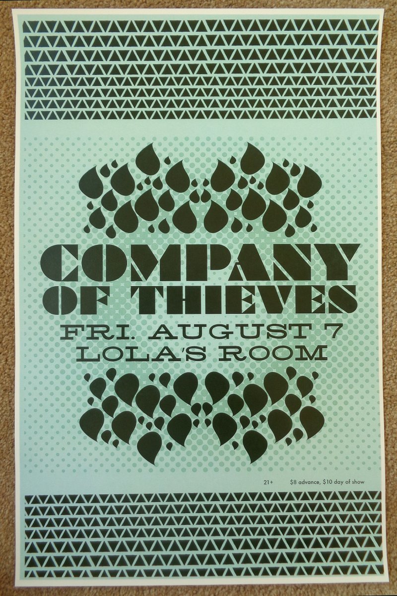 Image 0 of COMPANY OF THIEVES 2009 Gig POSTER Portland Oregon Concert