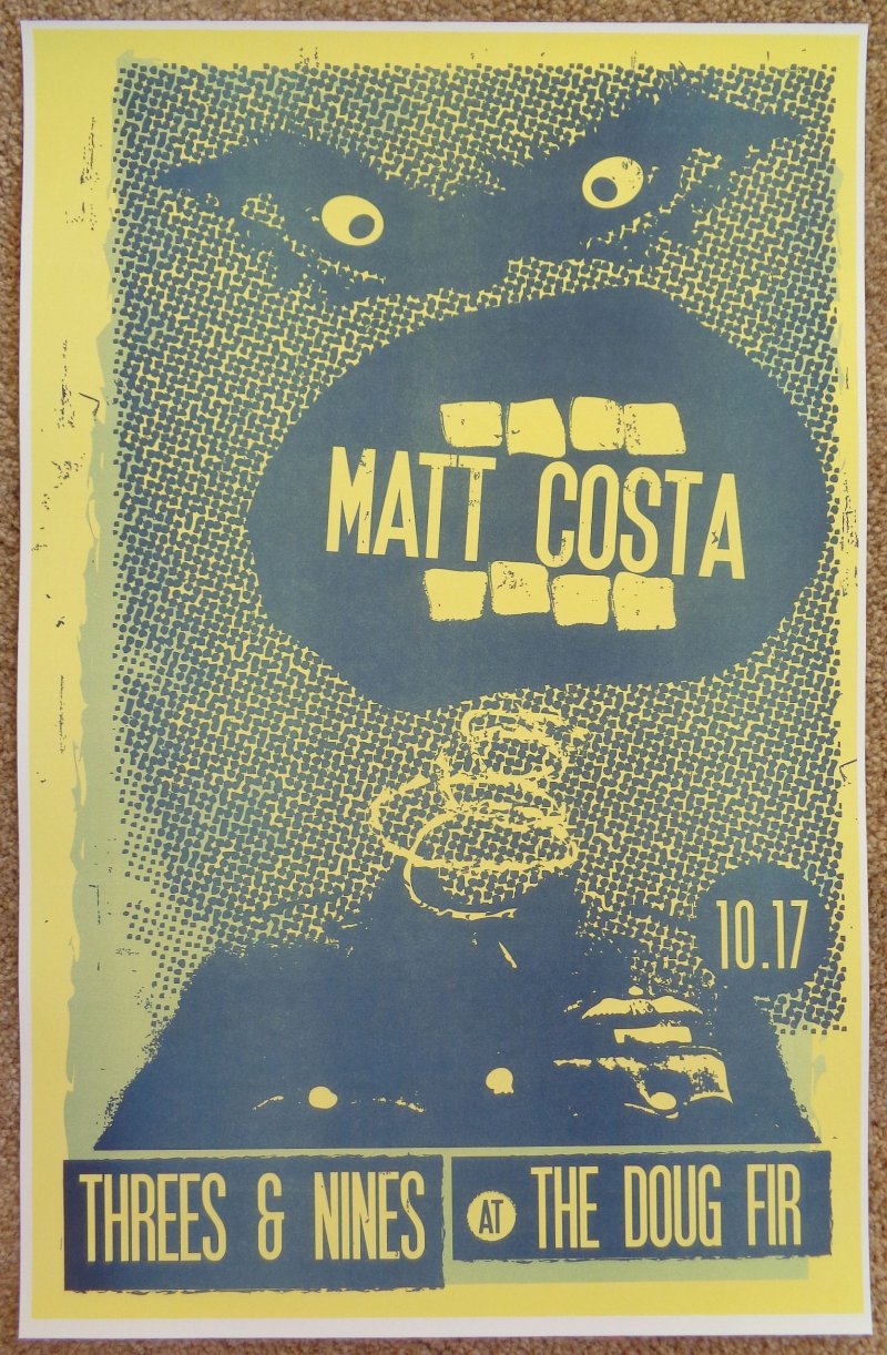 Image 0 of Costa MATT COSTA 2010 Gig POSTER Portland Oregon Concert 