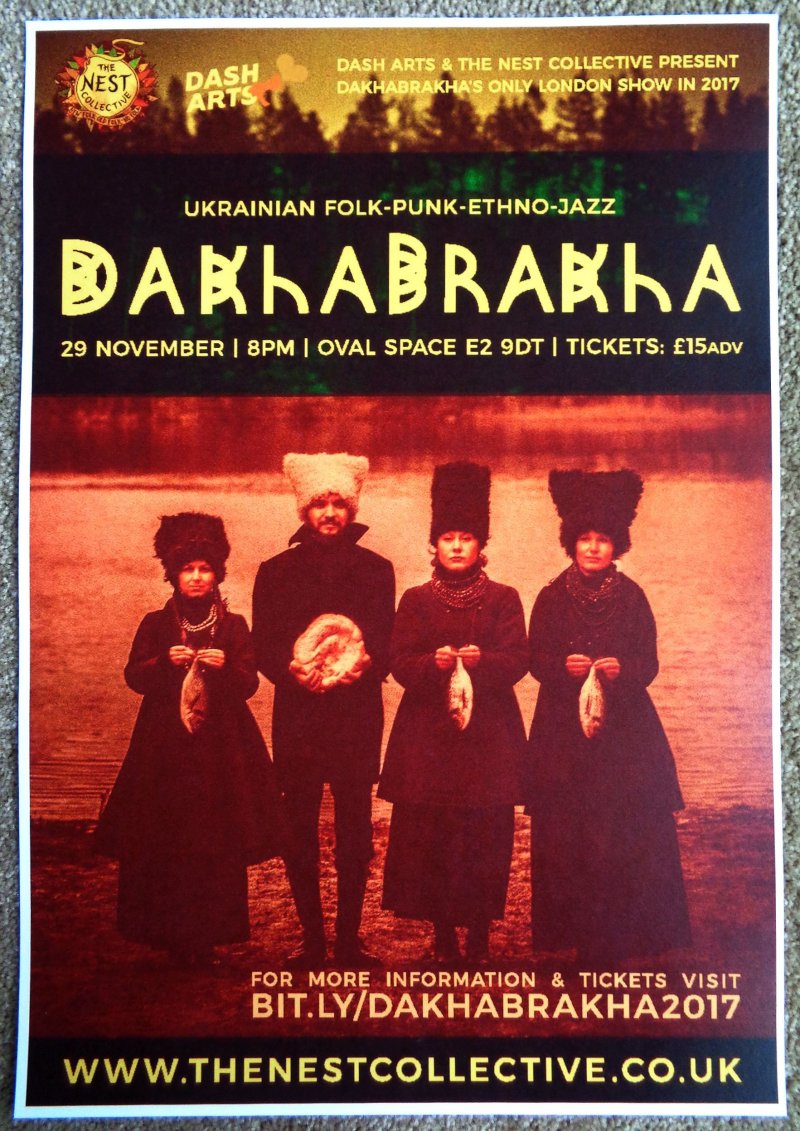 Image 0 of DAKHABRAKHA 2017 Gig POSTER London United Kingdom Concert Ukraine