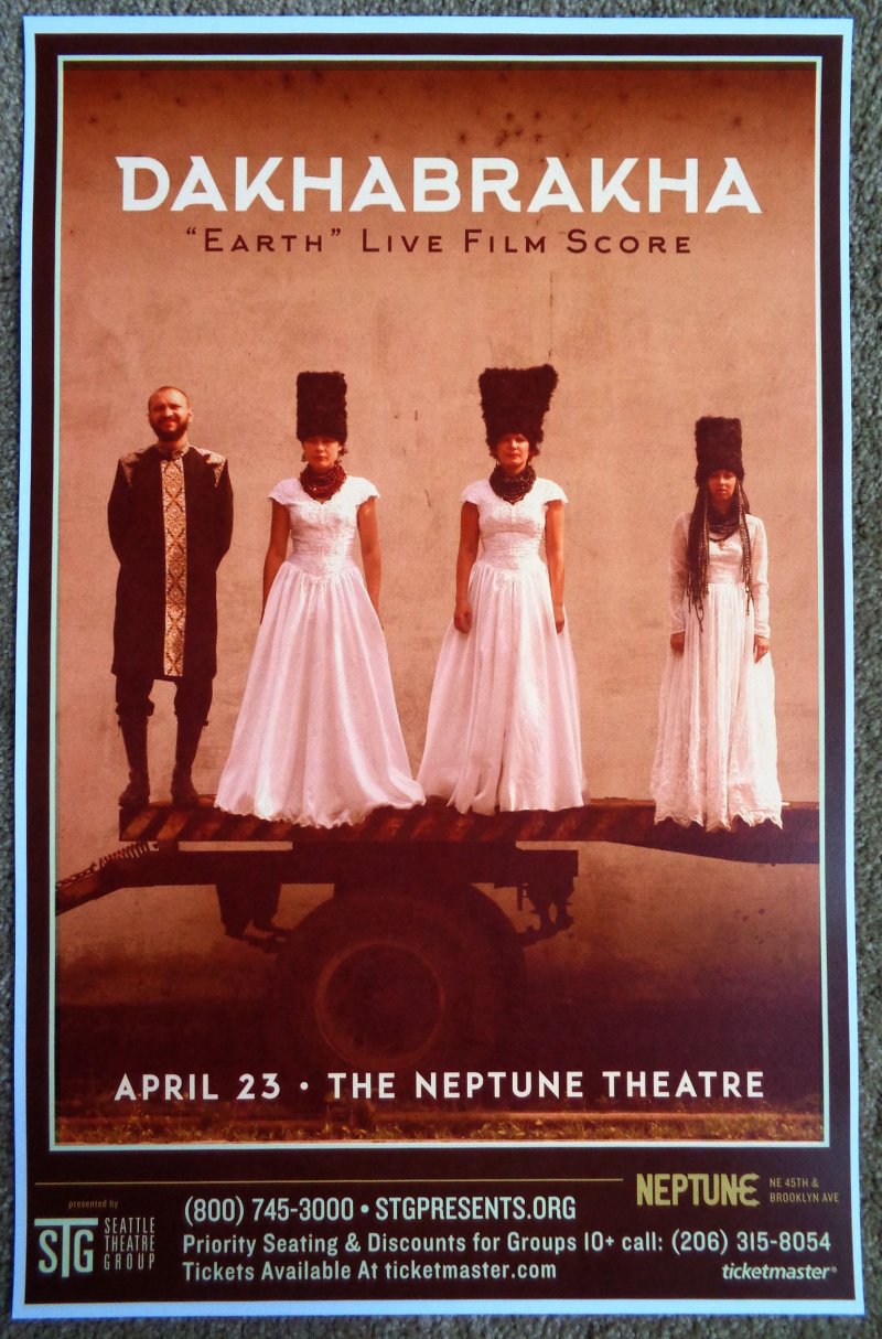 DAKHABRAKHA 2017 Gig POSTER Seattle Washington Concert Ukraine