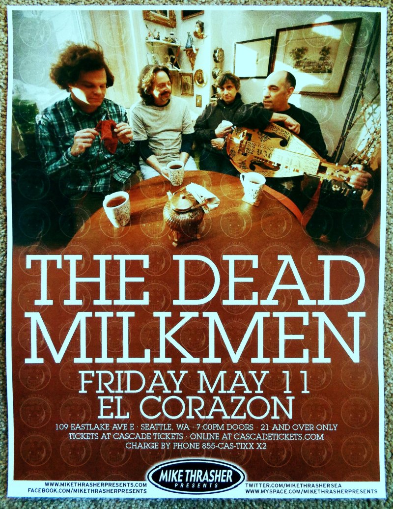 Image 0 of Dead Milkmen THE DEAD MILKMEN 2012 Gig POSTER Seattle Washington Concert 