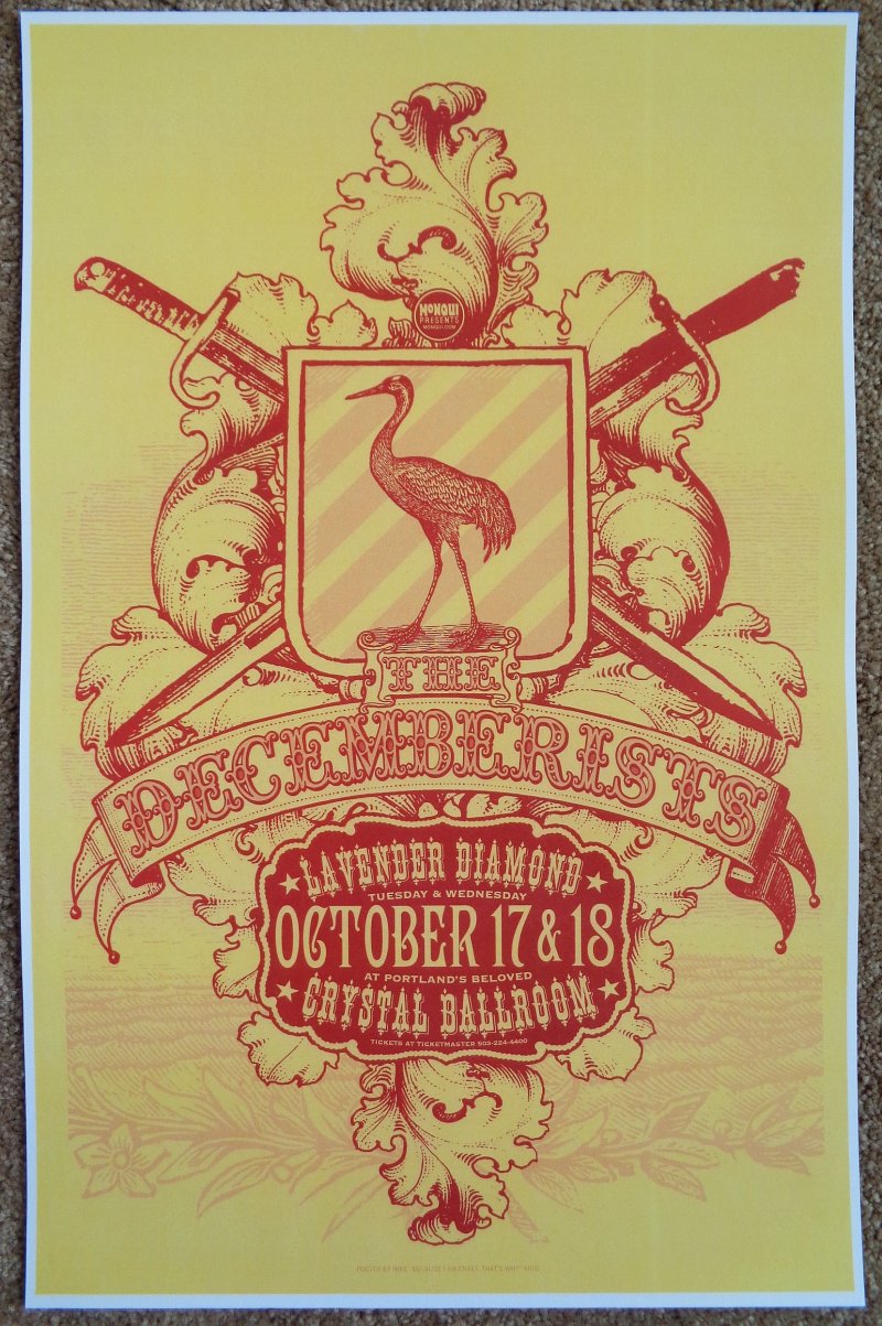 Image 0 of DECEMBERISTS 2006 Gig POSTER Portland Oregon Concert