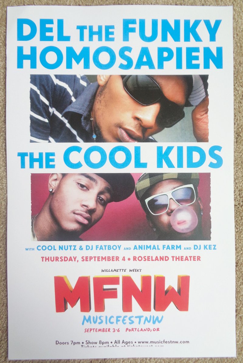 Image 0 of DEL THE FUNKY HOMOSAPIEN & COOL KIDS POSTER Musicfest NW Oregon 2008 Gig Concert