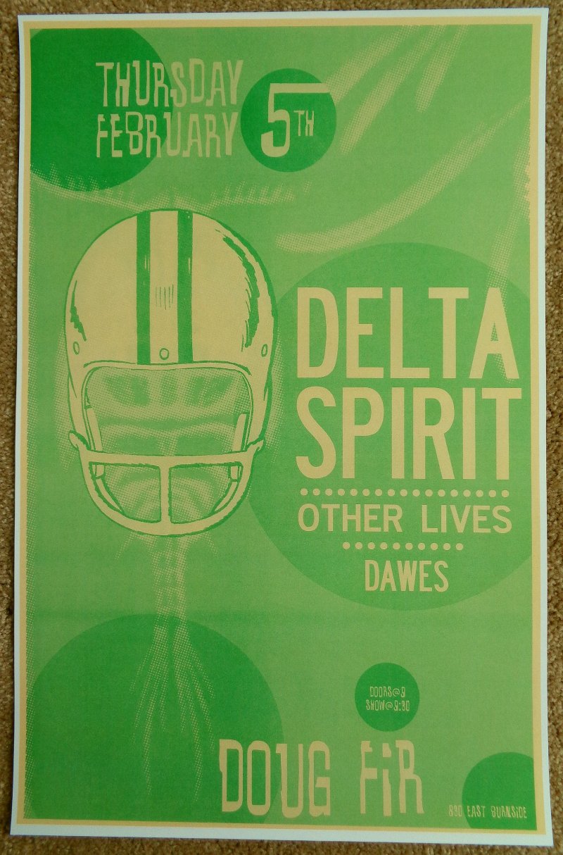 Image 0 of DELTA SPIRIT 2009 Gig POSTER Portland Oregon Concert