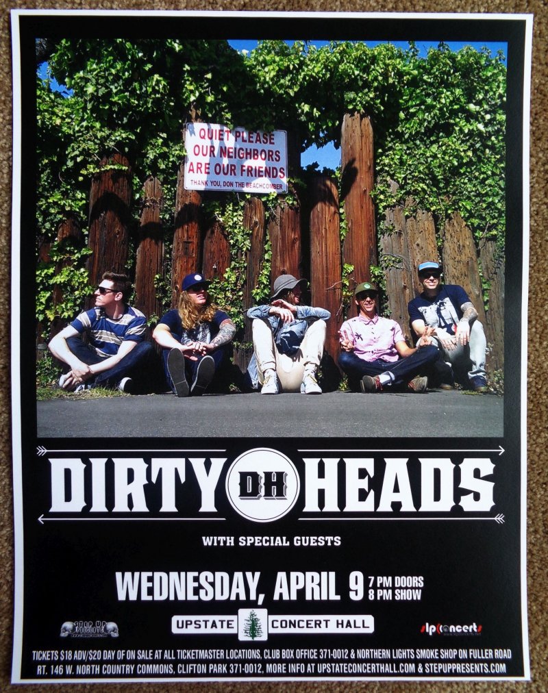 Image 0 of DIRTY HEADS 2014 Gig POSTER Concert Clifton Park New York