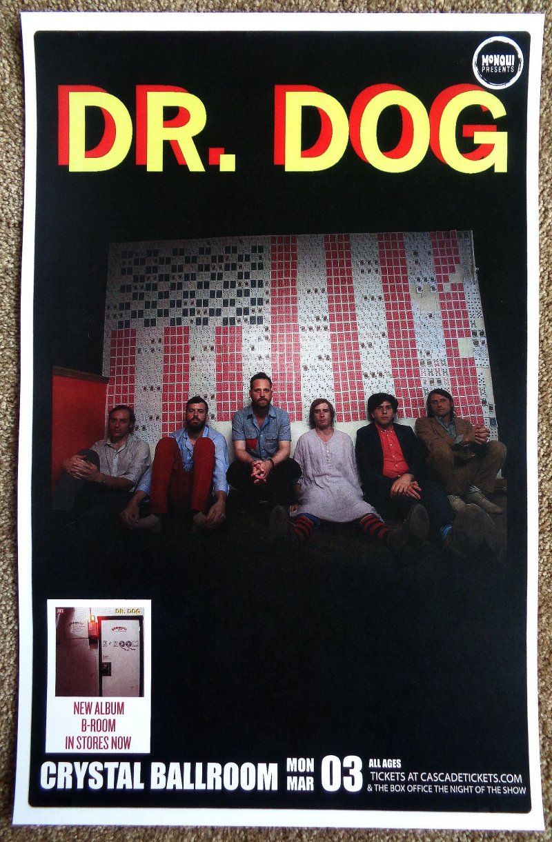 Image 0 of DR. DOG 2014 Gig POSTER Portland Oregon Concert B-Room Version 1
