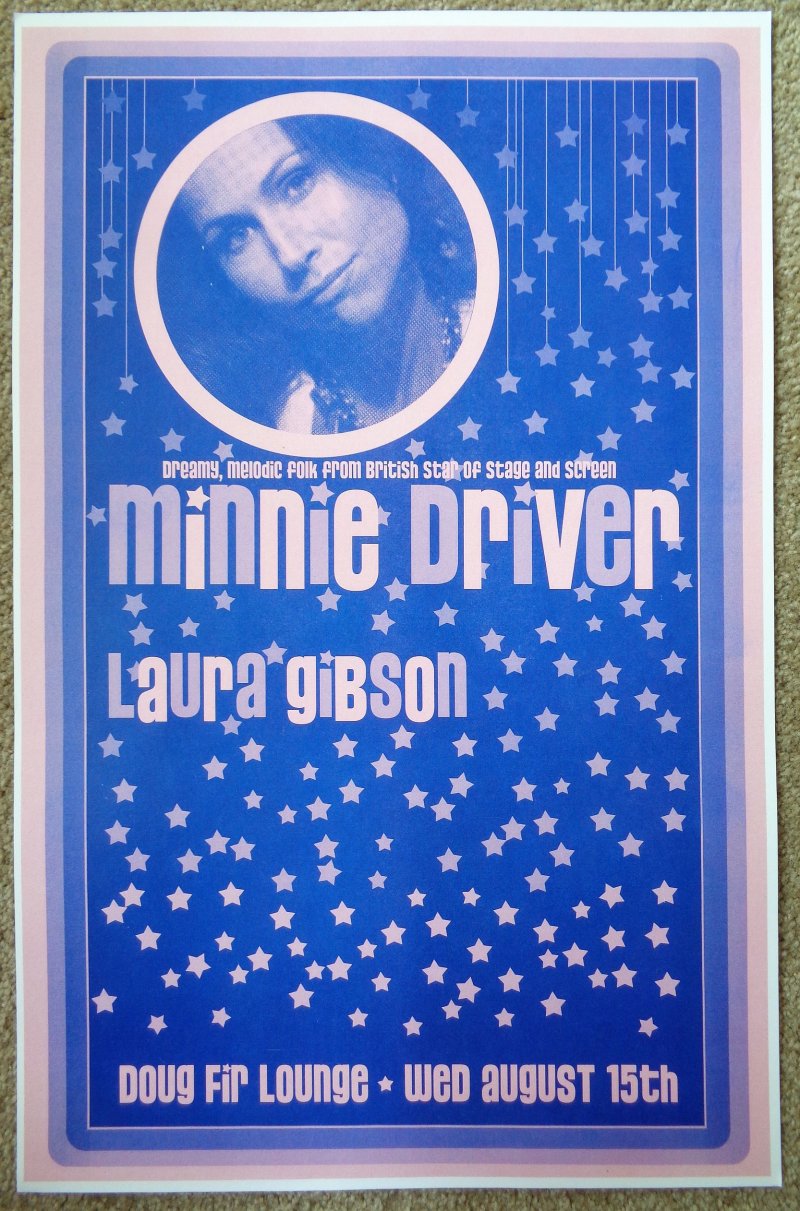 Image 0 of Driver MINNIE DRIVER 2007 Gig POSTER Portland Oregon Concert