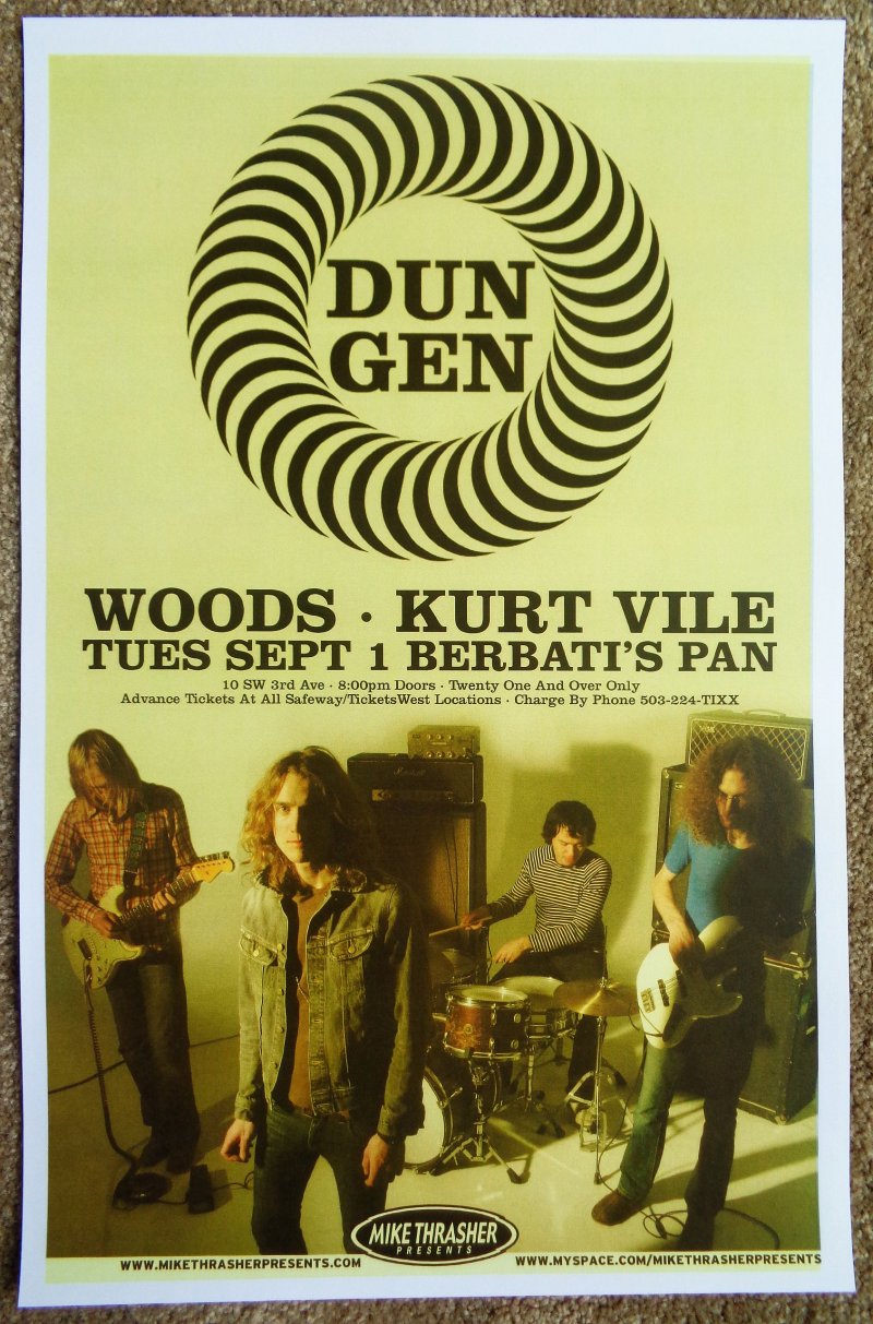 Image 0 of DUNGEN 2009 Gig POSTER Portland Oregon Concert KURT VILE