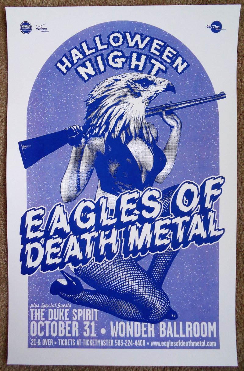 Image 0 of EAGLES OF DEATH METAL 2008 Gig POSTER Portland Oregon Concert (Version 2)