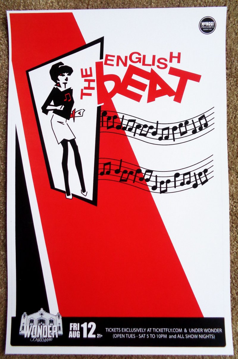 Image 0 of ENGLISH BEAT 2011 Gig POSTER Portland Oregon Concert