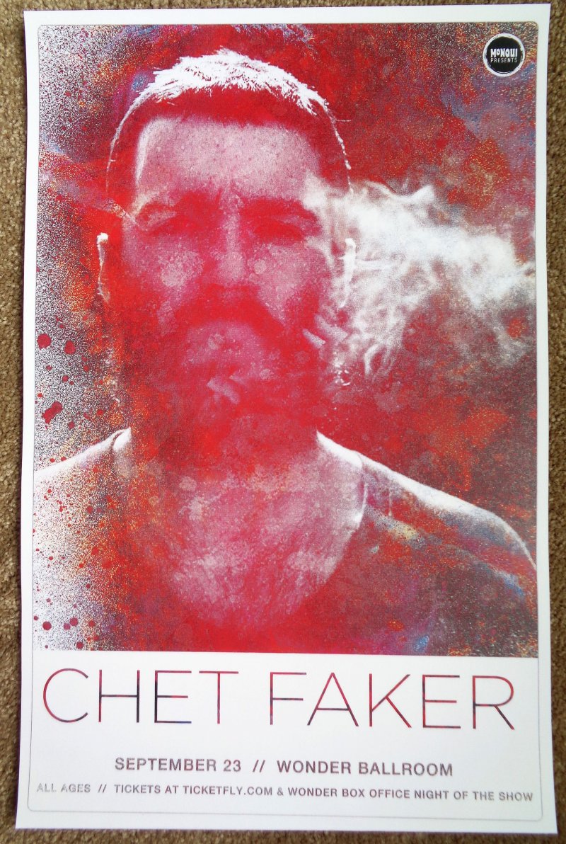 Image 0 of Faker CHET FAKER 2014 Gig POSTER Portland Oregon Concert 