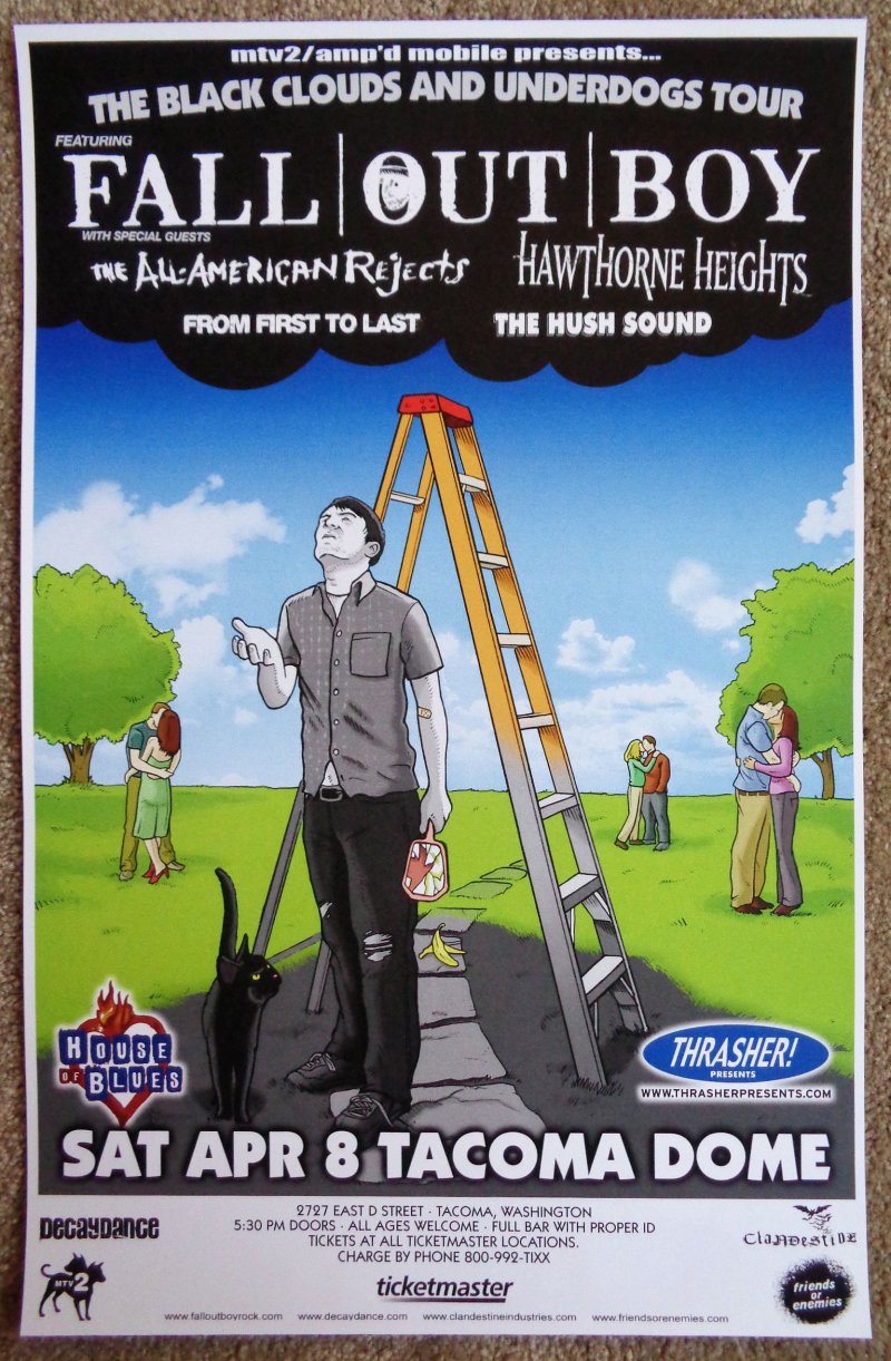 Image 0 of FALL OUT BOY 2006 Gig POSTER Tacoma Concert Washington