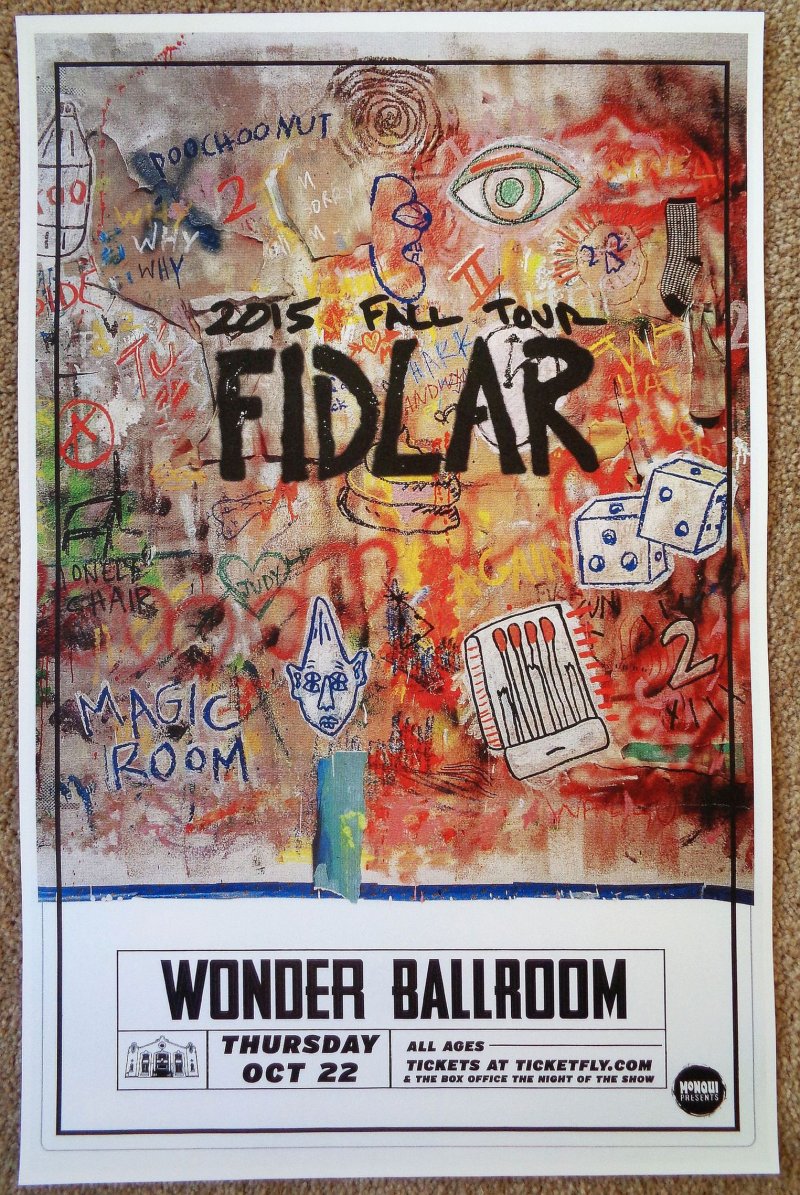 Image 0 of FIDLAR 2015 Gig POSTER Portland Oregon Concert