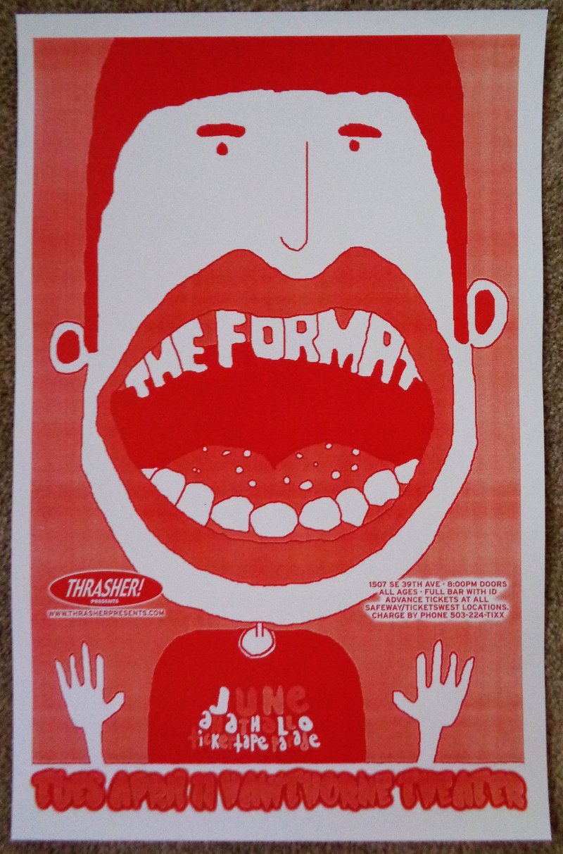 Image 0 of Format THE FORMAT Portland Oregon April 2006 Gig Concert POSTER
