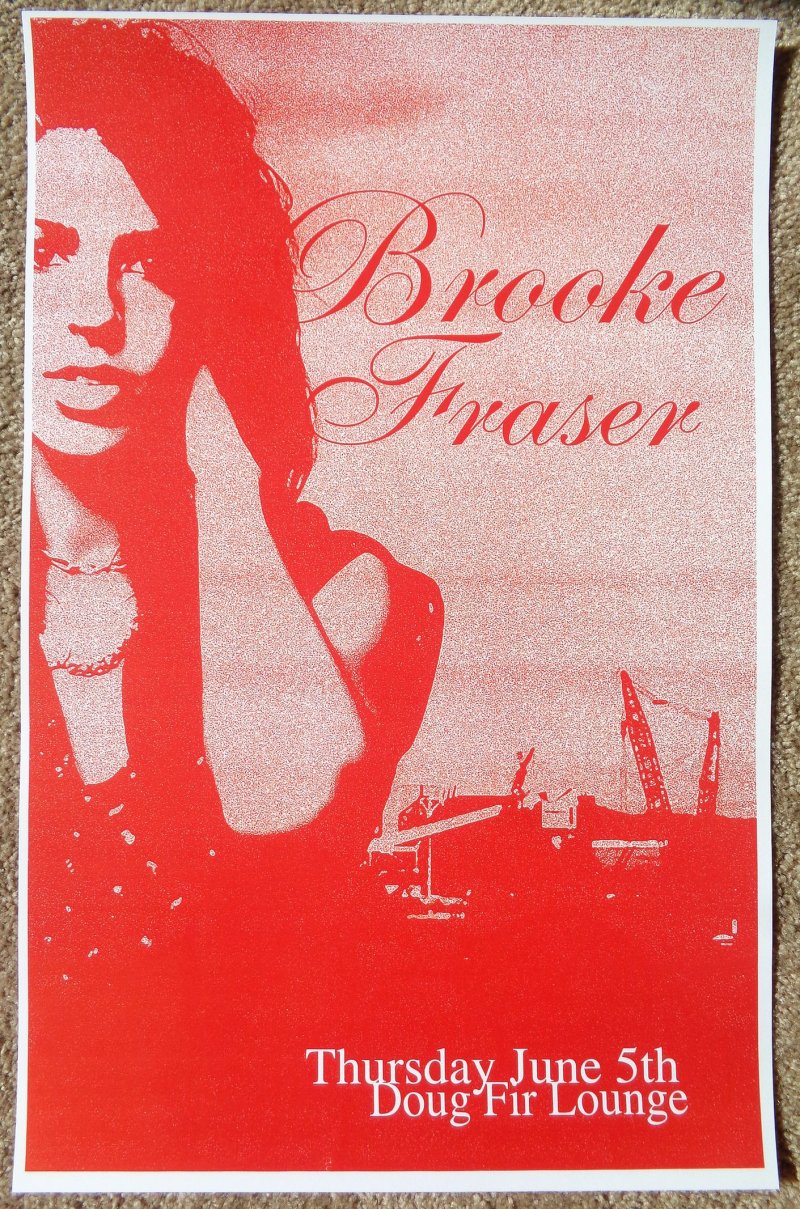 Image 0 of Fraser BROOKE FRASER 2008 Gig POSTER Portland Oregon Concert  