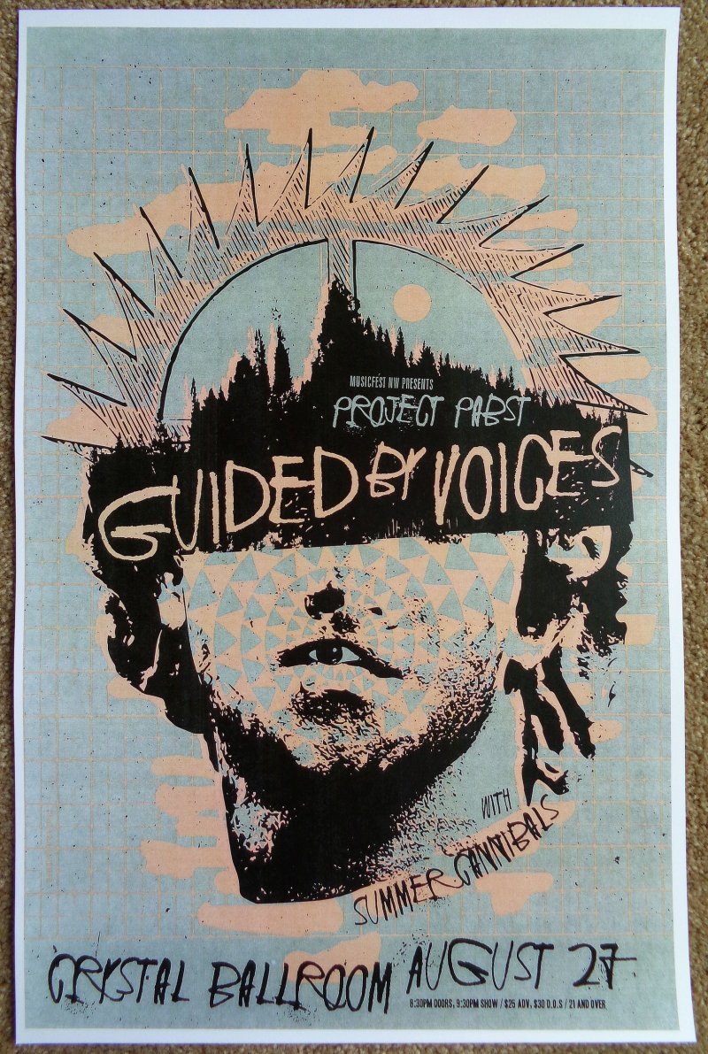 Image 0 of GUIDED BY VOICES 2016 Gig POSTER Portland Oregon ROBERT POLLARD Concert