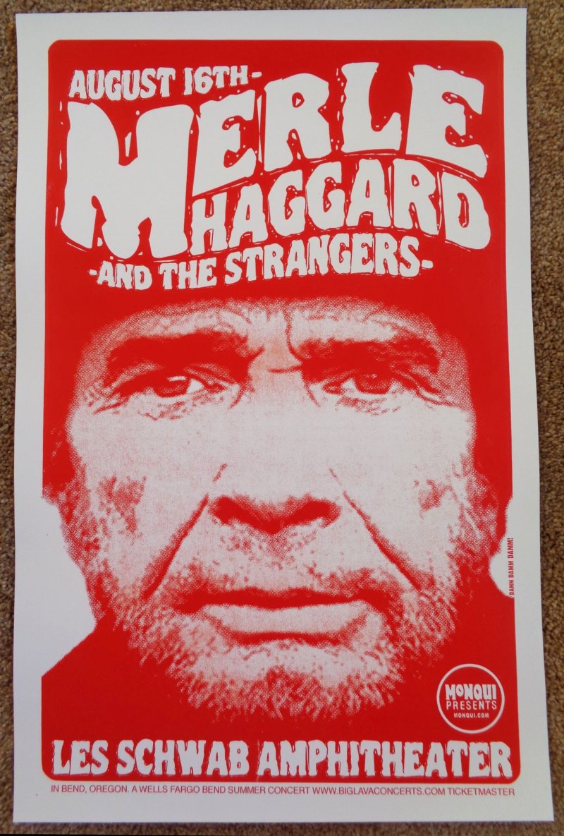 Haggard MERLE HAGGARD 2006 Gig POSTER Bend Oregon Concert  