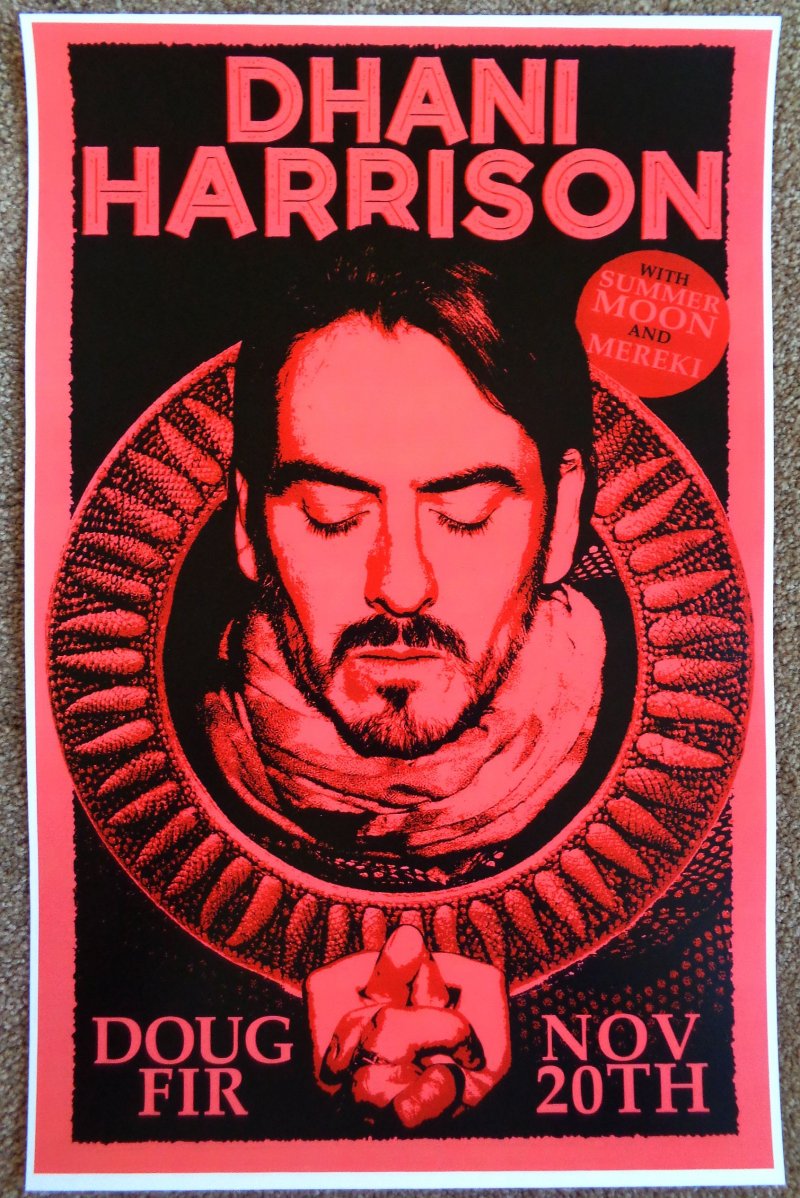 Image 0 of Harrison DHANI HARRISON 2017 Gig POSTER Portland Oregon Concert