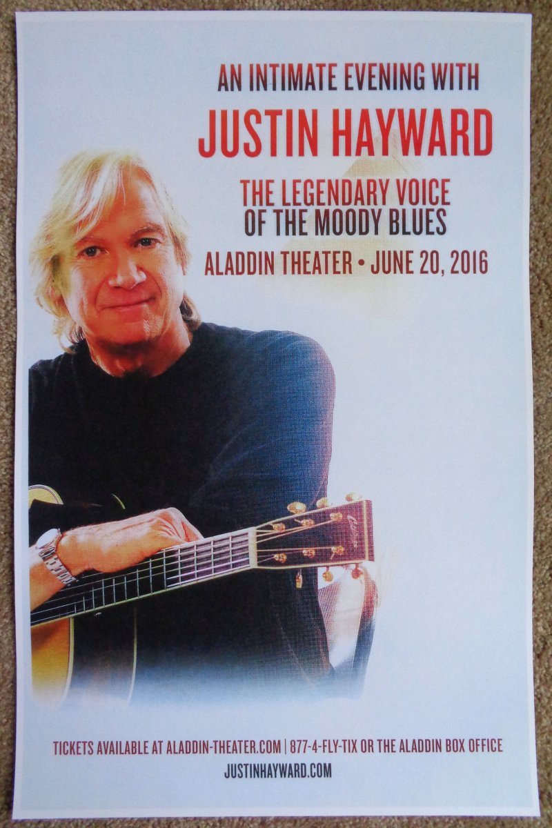 Image 0 of Hayward JUSTIN HAYWARD 2016 Gig POSTER Moody Blues Portland Oregon Concert