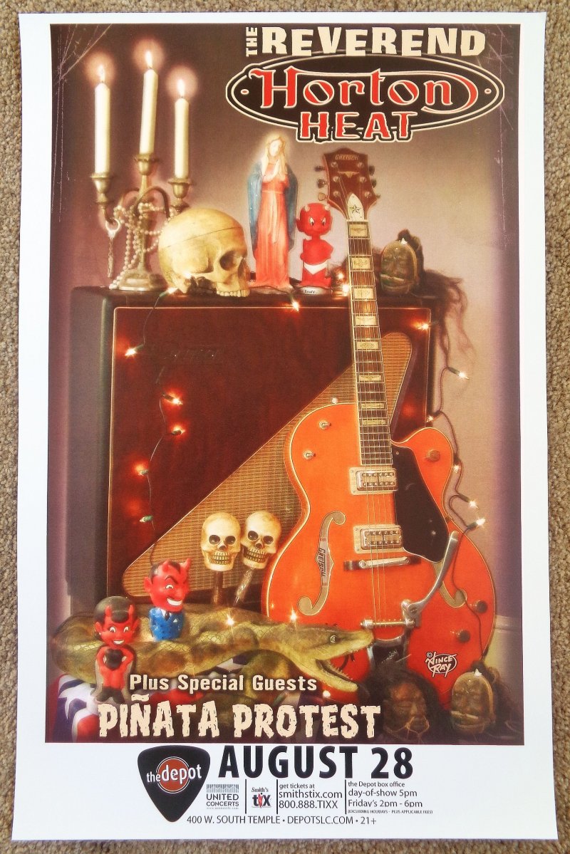 Image 0 of Heat REVEREND HORTON HEAT 2014 Gig POSTER Concert Salt Lake City Utah