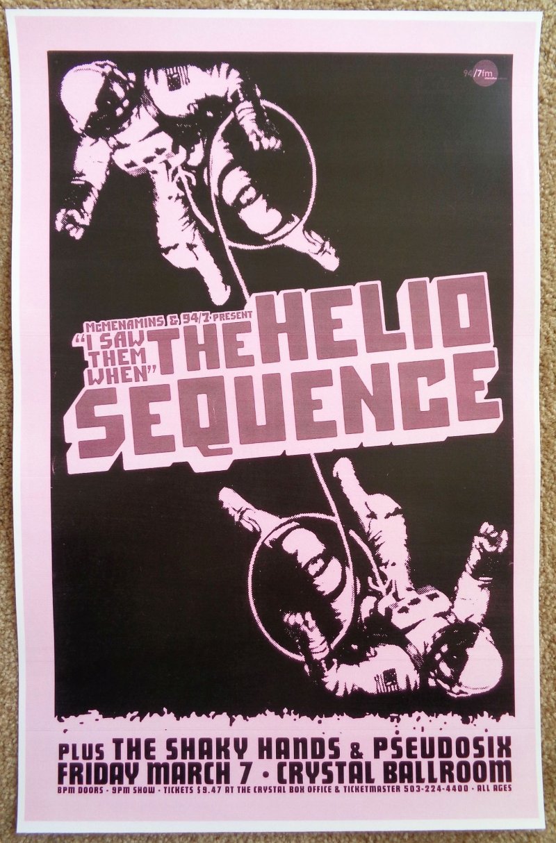 Image 0 of HELIO SEQUENCE 2008 Gig POSTER Portland Oregon Concert