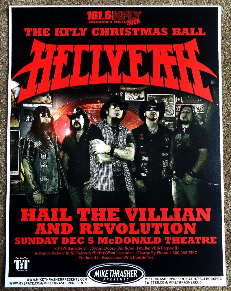 Image 0 of HELLYEAH 2010 Gig POSTER Eugene Oregon Concert