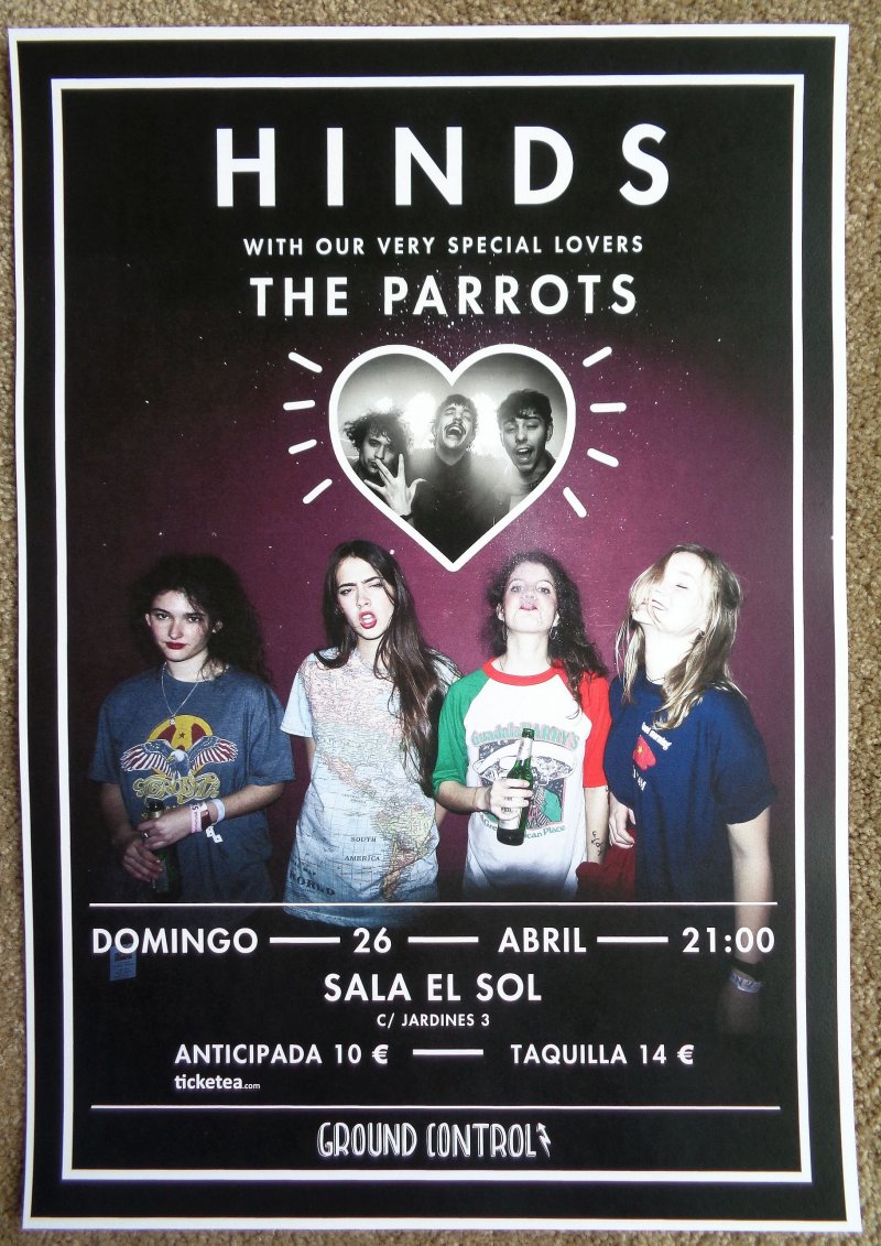 Image 0 of HINDS 2015 Gig POSTER Madrid Spain Concert Leave Me Alone (from Spain)