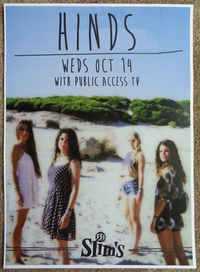 Image 0 of HINDS 2015 Gig POSTER San Francisco Concert Leave Me Alone (from Spain)