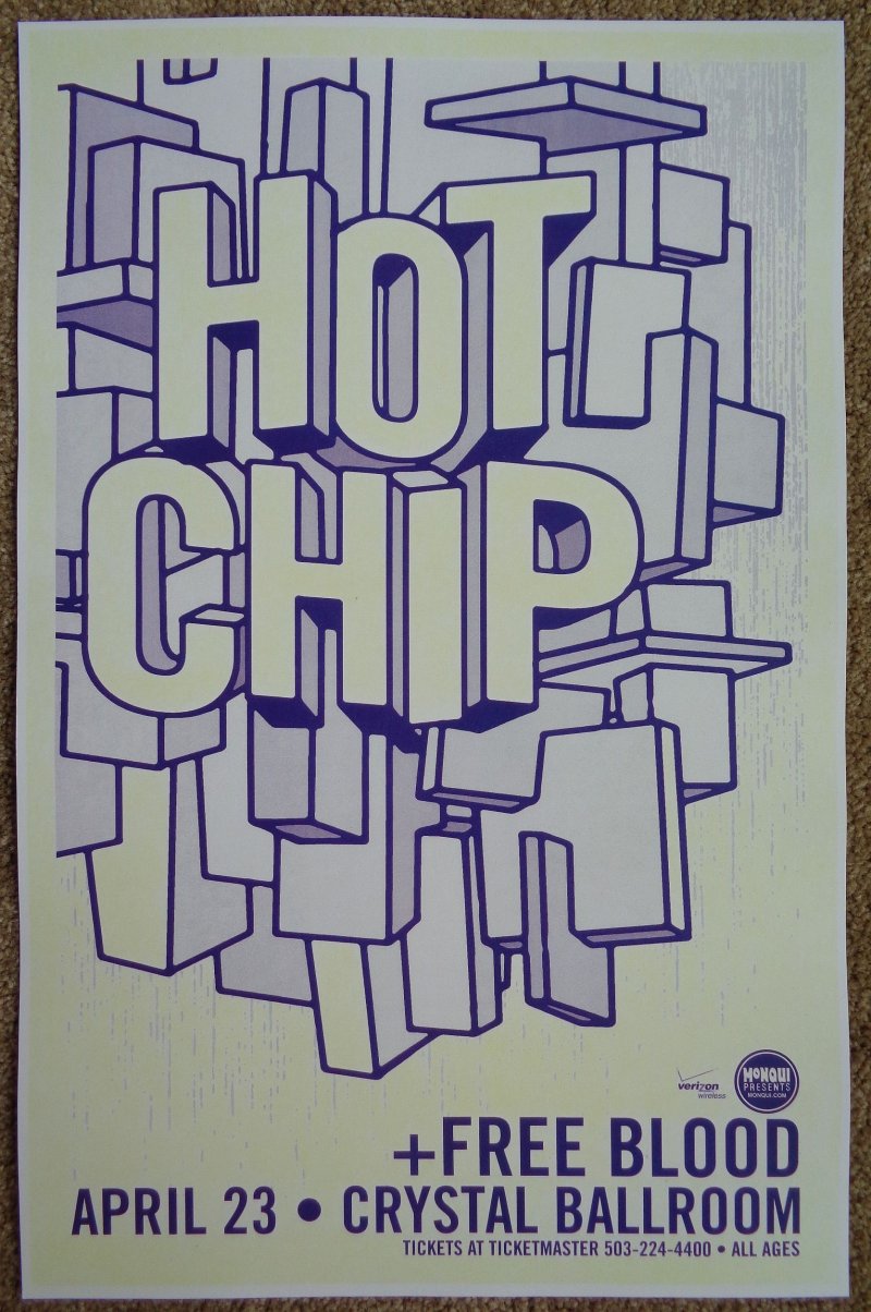 Image 0 of HOT CHIP 2008 Gig POSTER Portland Oregon Concert