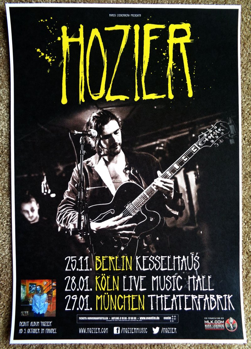 Image 0 of HOZIER Germany Tour POSTER 2014-15 Gig Concert