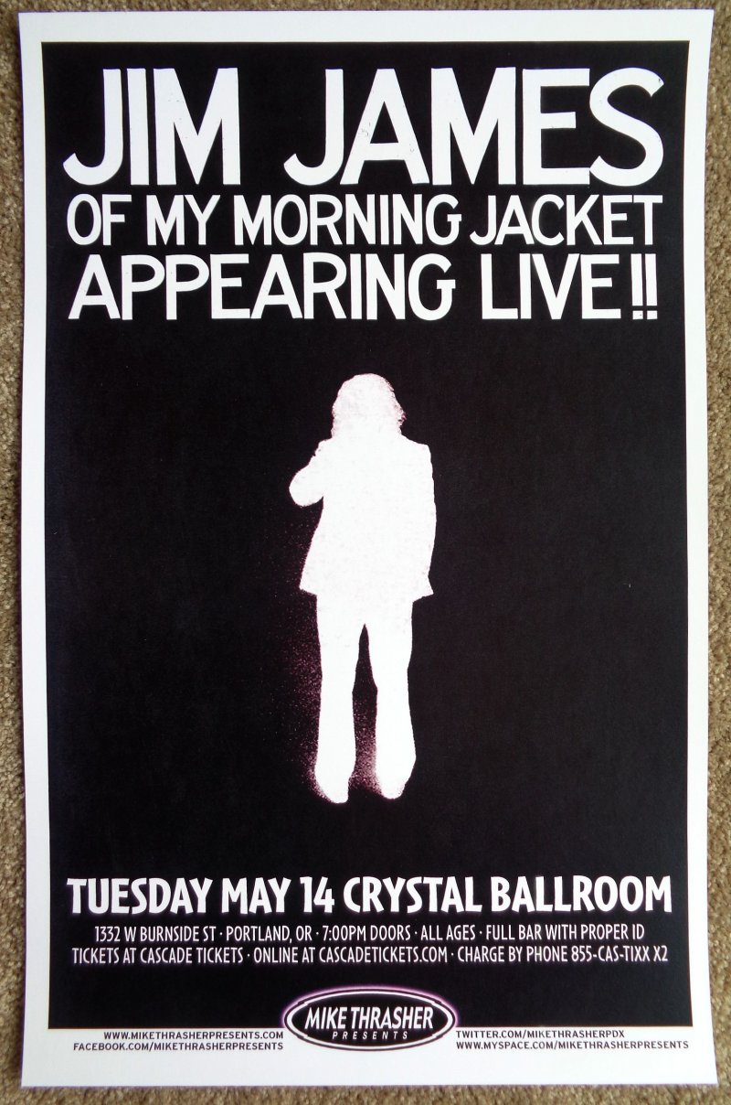 Image 0 of James JIM JAMES of MY MORNING JACKET POSTER 2013 Gig Portland Oregon Concert