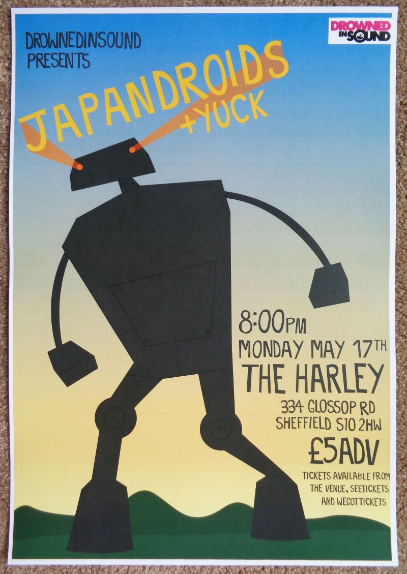 Image 0 of JAPANDROIDS 2010 Gig POSTER Sheffield United Kingdom Concert