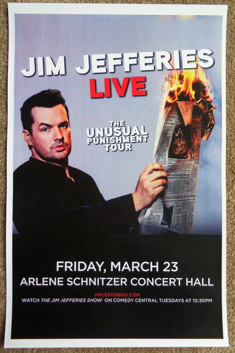 Image 0 of Jefferies JIM JEFFERIES 2018 Gig POSTER Portland Oregon Comedy Show