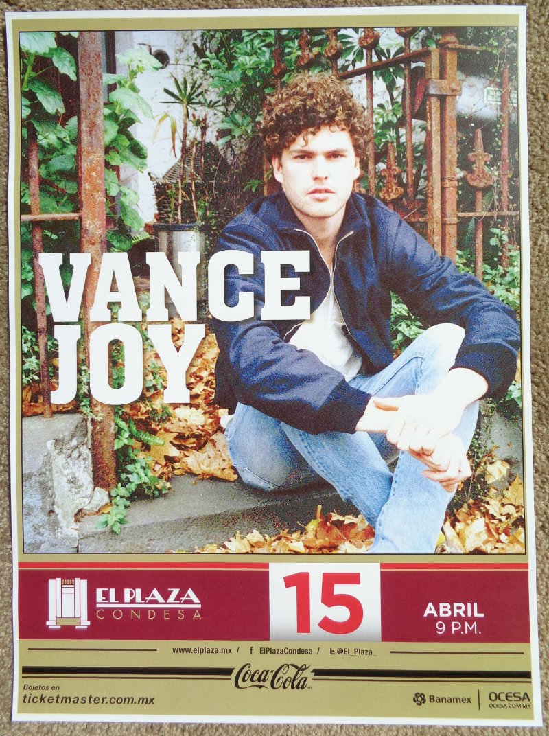 Image 0 of Joy VANCE JOY 2015 Gig POSTER Mexico City Concert 