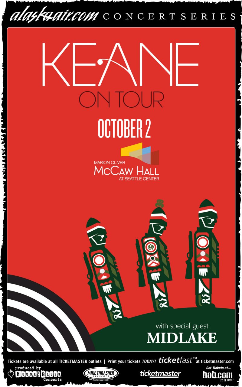 Image 0 of KEANE 2006 Gig POSTER Seattle Washington Concert