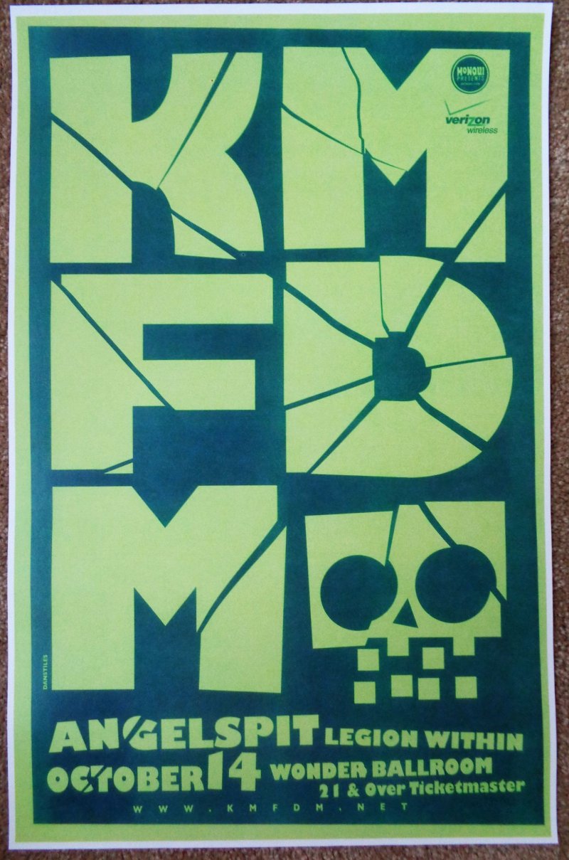 Image 0 of KMFDM 2009 Gig POSTER Portland Oregon Concert 