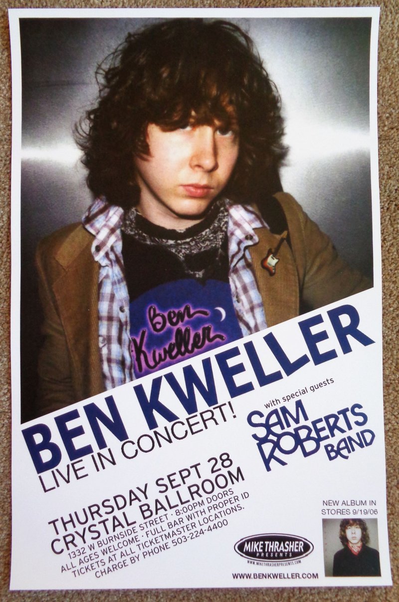 Image 0 of Kweller BEN KWELLER 2006 Gig POSTER Portland Oregon Concert