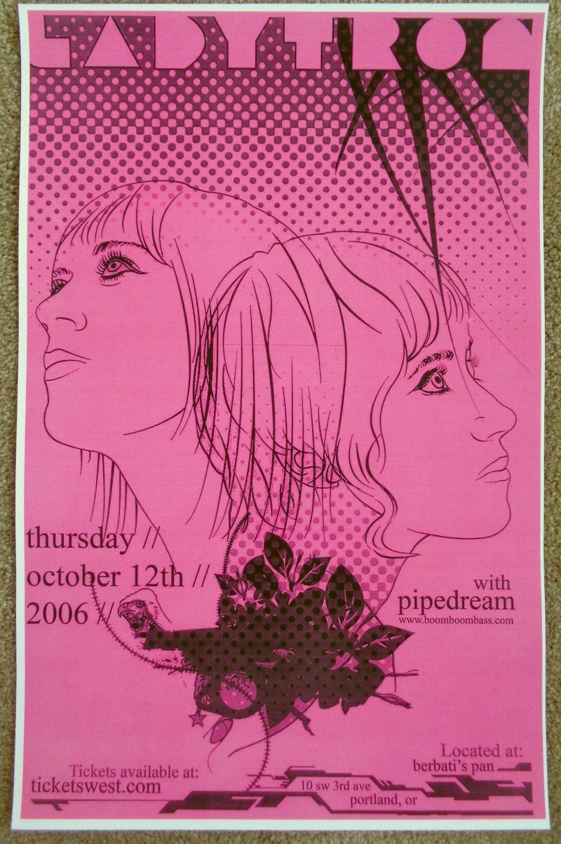 Image 0 of LADYTRON Gig POSTER Oct. 2006 Portland Oregon Concert