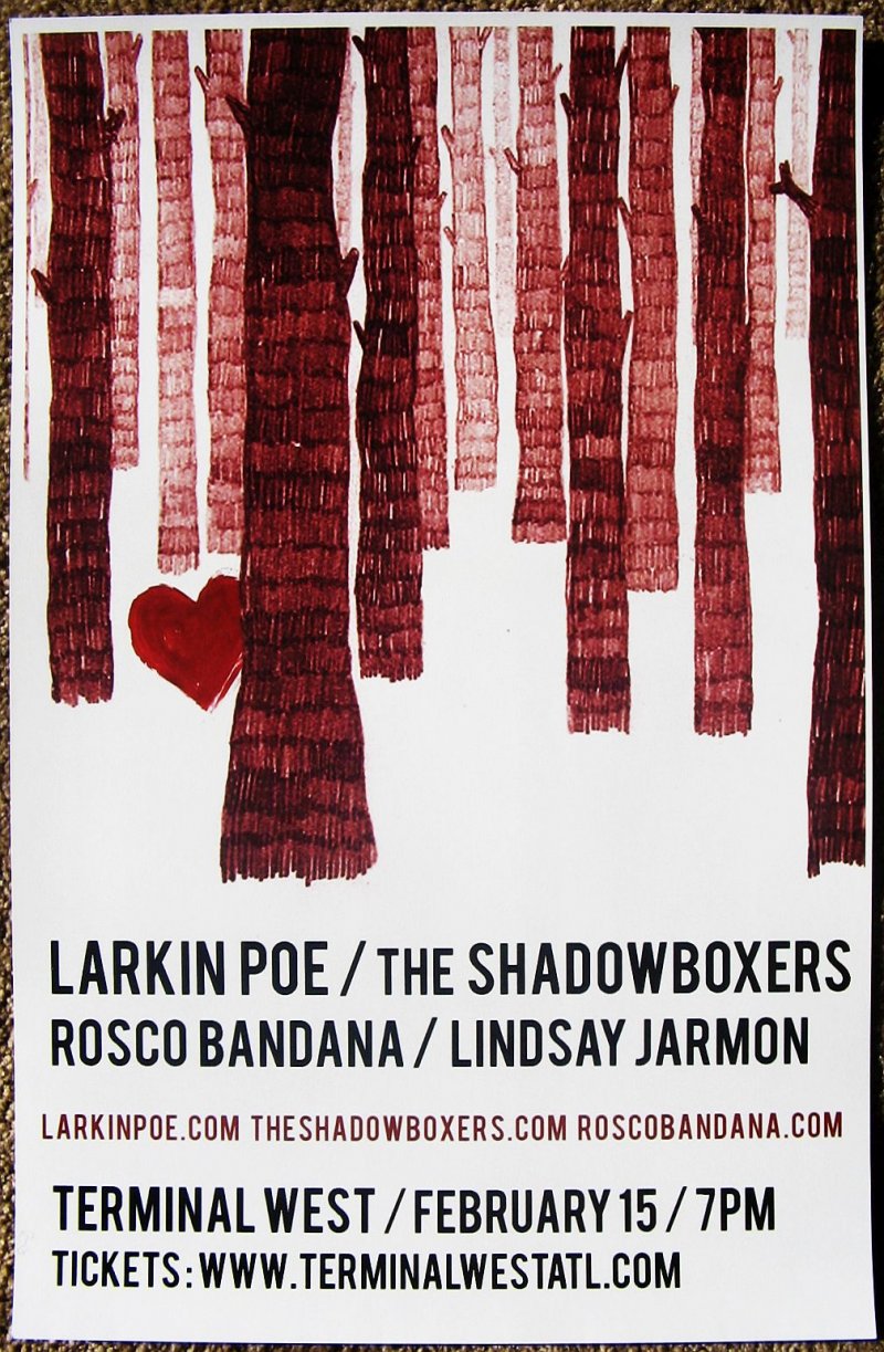 Image 0 of LARKIN POE 2014 Gig POSTER Atlanta Georgia Concert