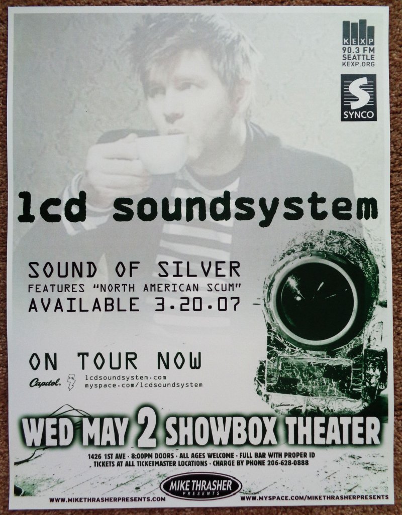 Image 0 of LCD SOUNDSYSTEM 2007 Gig POSTER Sound Of Silver Seattle Washington Concert 
