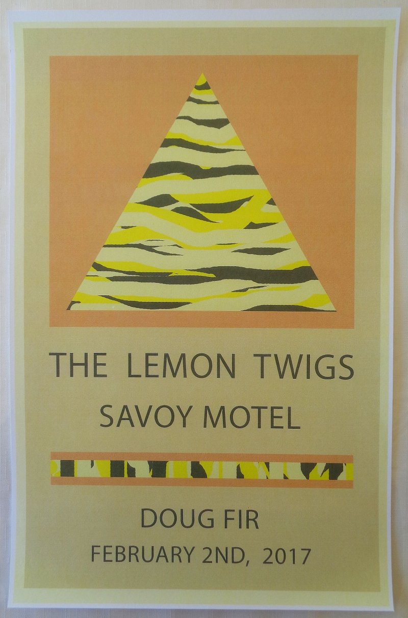 Image 0 of Lemon Twigs THE LEMON TWIGS 2017 Gig POSTER Portland Oregon Concert