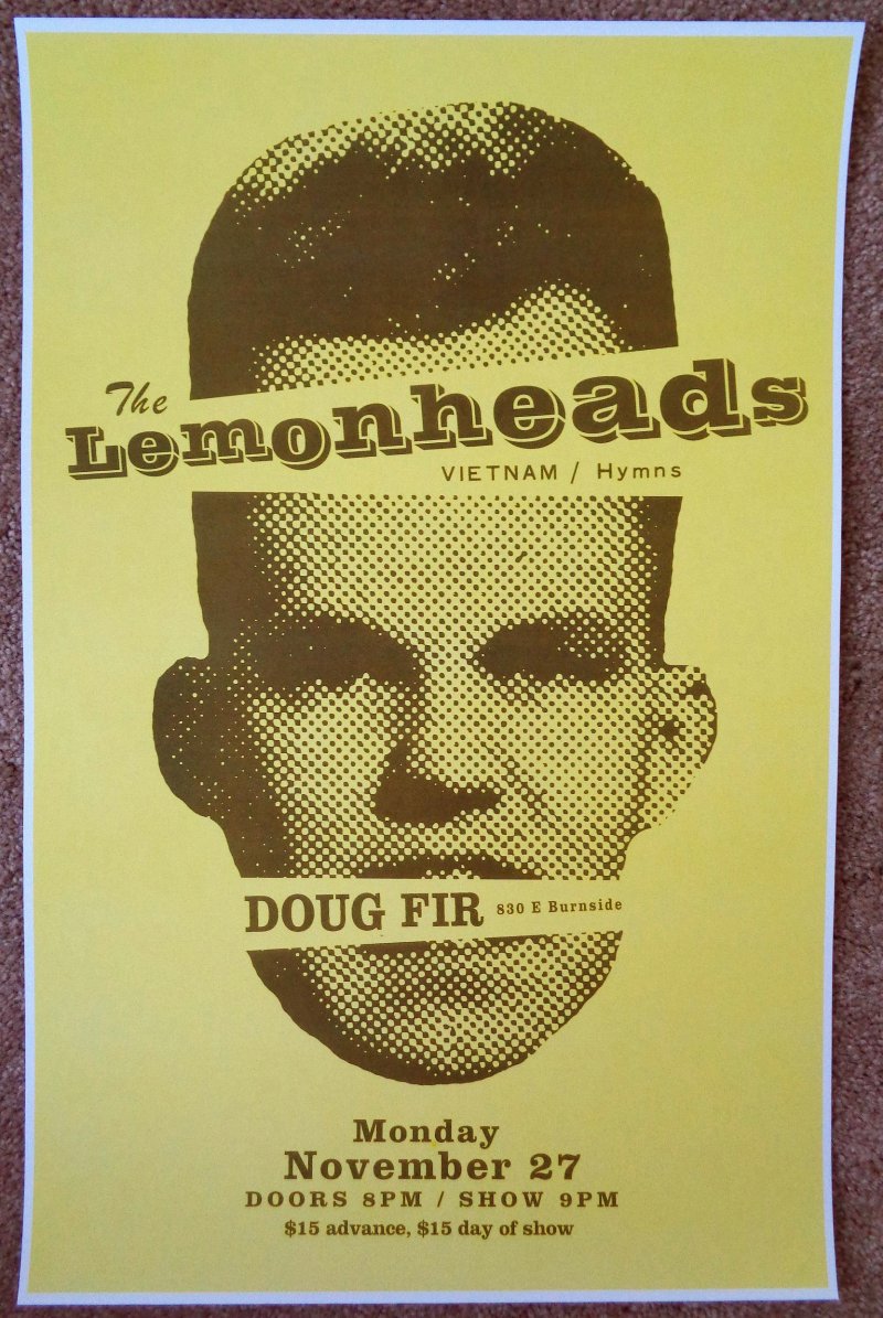 Image 0 of Lemonheads THE LEMONHEADS 2006 Gig POSTER Evan Dando Portland Oregon Concert