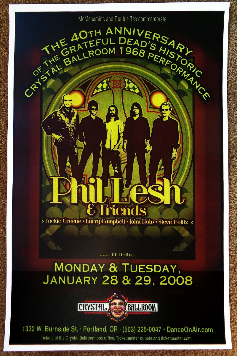 Image 0 of Lesh PHIL LESH Grateful Dead 2008 POSTER Gig Portland Oregon Concert 