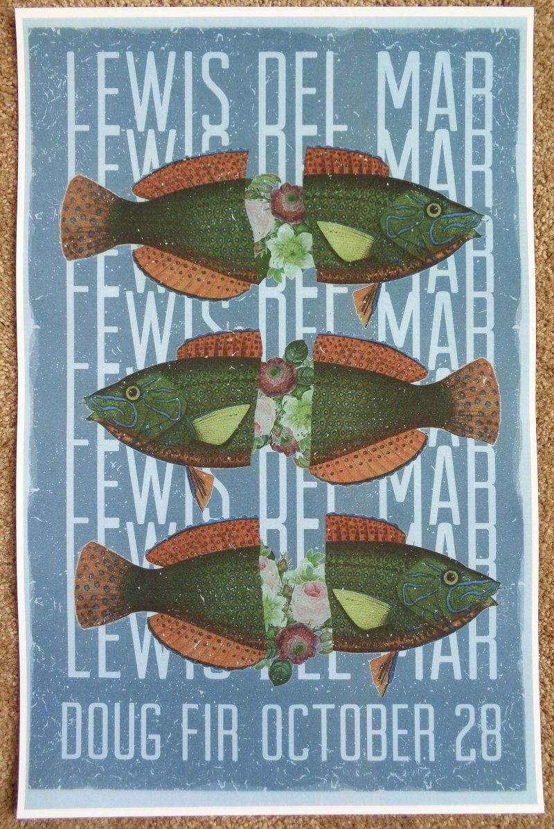 Image 0 of LEWIS DEL MAR 2016 Gig POSTER Portland Oregon Concert