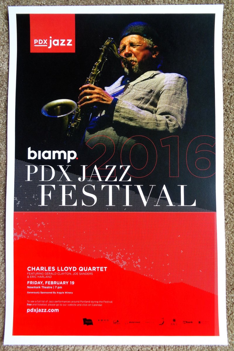 Image 0 of Lloyd CHARLES LLOYD QUARTET 2016 POSTER PDX Jazz Festival Portland Oregn Concert