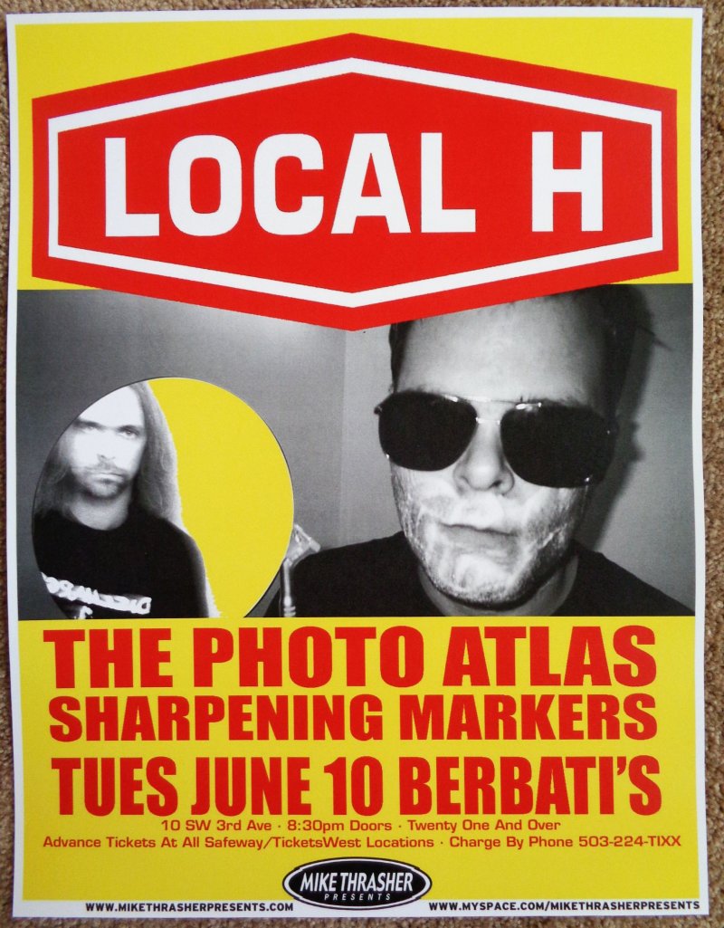 Image 0 of LOCAL H 2008 Gig POSTER Portland Oregon Concert