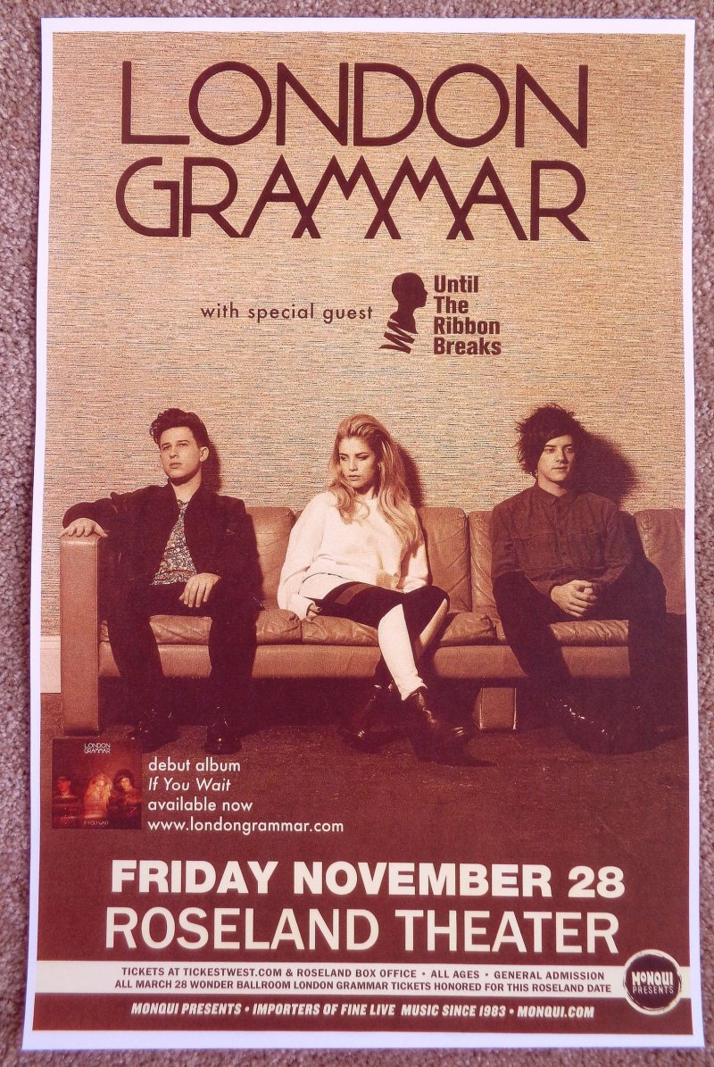 Image 0 of LONDON GRAMMAR 2014 Gig POSTER Portland Oregon Concert